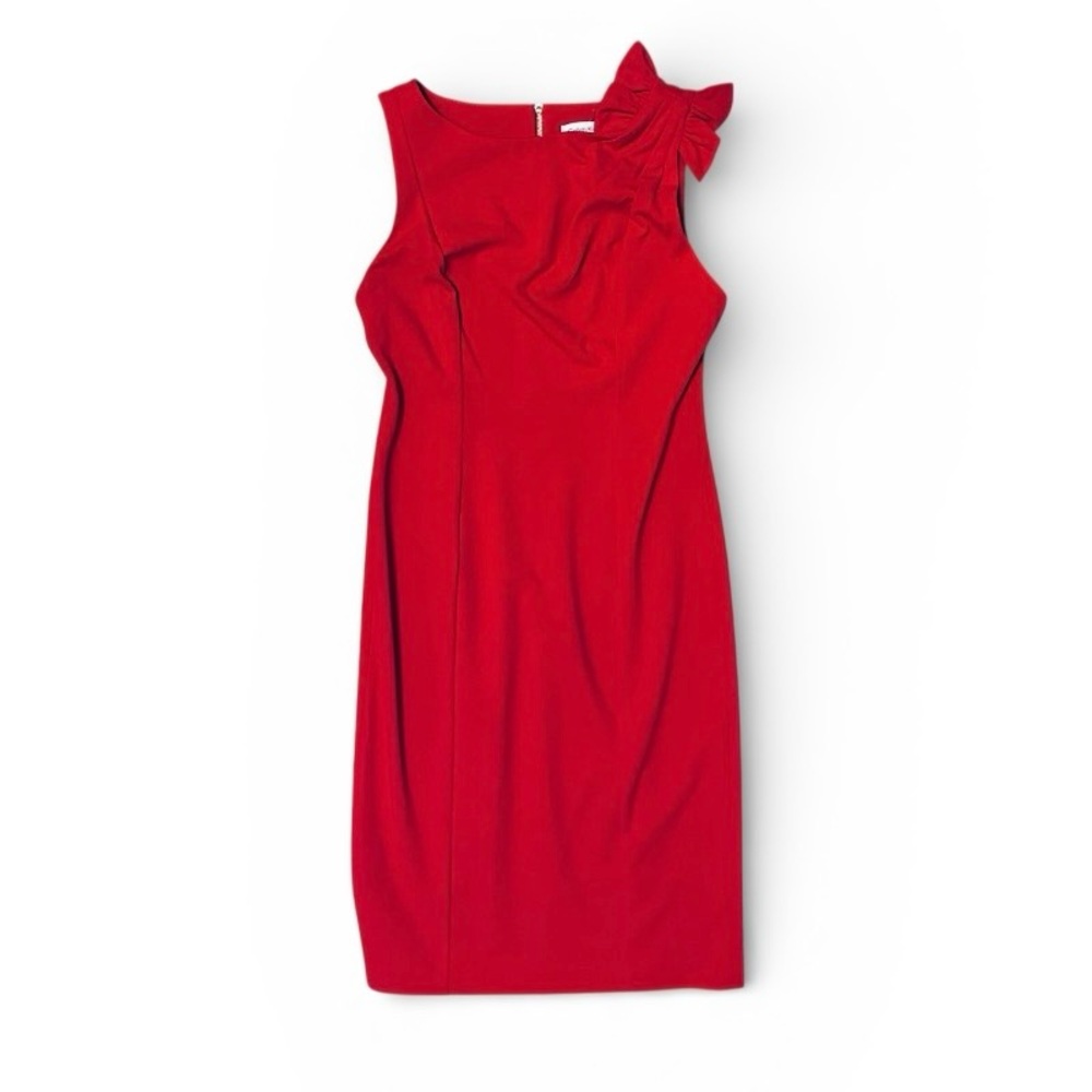 Calvin Klein
Women's Bow-Trim Boat-Neck Sheath Dress Size 6 NEW WITH TAGS RED - Picture 7 of 10